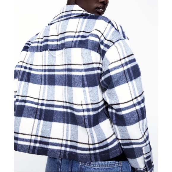 Cropped Plaid Zara Jacket - Picture 3 of 9
